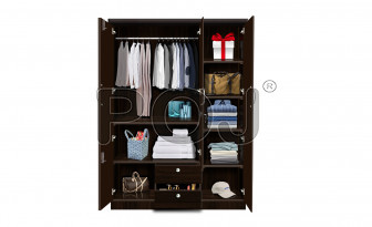 Javier 3 Door Wardrobe With 2d Pattern